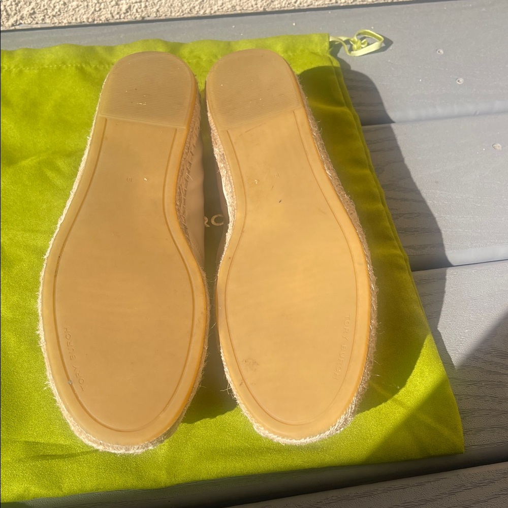 Tory Burch Cream Espadrille Flats - Picture 3 of 6
